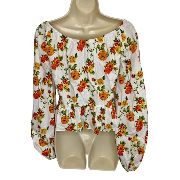 Caroline Constas White Multicolor Floral Onira Top - Size XS - Picture 7 of 7